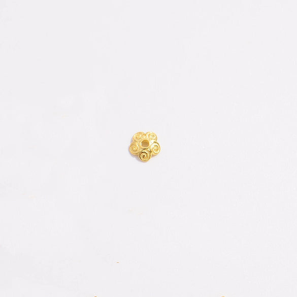 Sterling Silver Goldplated Hollow Flower Holder Petal Beaded Diy Handmade Bracelet Spacer Beads