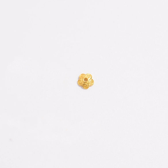 Sterling Silver Goldplated Hollow Flower Holder Petal Beaded Diy Handmade Bracelet Spacer Beads