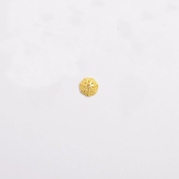 Sterling Silver Goldplated Hollow Flower Holder Petal Beaded Diy Handmade Bracelet Spacer Beads