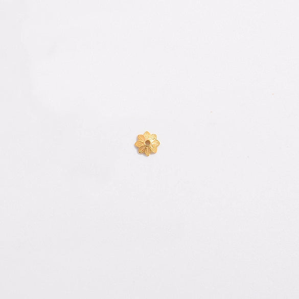 Sterling Silver Goldplated Hollow Flower Holder Petal Beaded Diy Handmade Bracelet Spacer Beads