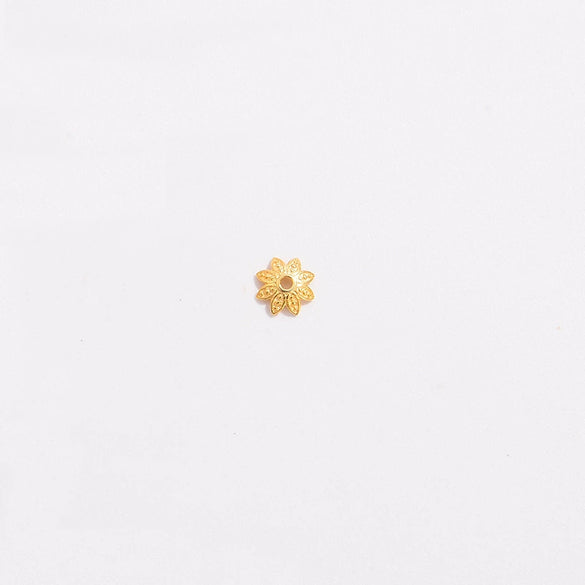 Sterling Silver Goldplated Hollow Flower Holder Petal Beaded Diy Handmade Bracelet Spacer Beads