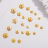 Sterling Silver Goldplated Hollow Flower Holder Petal Beaded Diy Handmade Bracelet Spacer Beads
