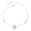 925 Sterling Silver Gourd Shaped Diamond Encrusted Women's Bracelet Electroplated Hand Jewelry