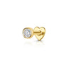 925 Sterling Silver Heart And Eightpointed Star Piercing Earrings With Geometric Elements And Zirconia Inlay