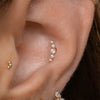 925 Sterling Silver Heart And Eightpointed Star Piercing Earrings With Geometric Elements And Zirconia Inlay