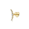 925 Sterling Silver Heart And Eightpointed Star Piercing Earrings With Geometric Elements And Zirconia Inlay