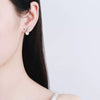 925 Sterling Silver Heart Bow Earrings With Freshwater Pearl And Floral Style Electroplated Design For Women