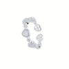 925 Sterling Silver Heart Diamond Ring For Women And Unisex Wear Adjustable Open Band Distinctive Niche Design