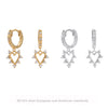 Sterling Silver Heart Inlaid Zircon Eardrop For Women Light Luxury Style