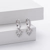 Sterling Silver Heart Inlaid Zircon Eardrop For Women Light Luxury Style