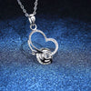 Sterling Silver Heart Pendant Necklace With Ochain And Electroplated Finish For Women