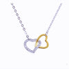 925 Sterling Silver Heart Pendant Necklace With Zircon Accents For Women Fashion Jewelry
