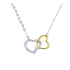 925 Sterling Silver Heart Pendant Necklace With Zircon Accents For Women Fashion Jewelry