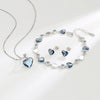 925 Sterling Silver Heart Pendant Necklace With Zircon Electroplated Heart Shaped Cross Chain Fashion Clavicle Necklace Gift