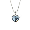 925 Sterling Silver Heart Pendant Necklace With Zircon Electroplated Heart Shaped Cross Chain Fashion Clavicle Necklace Gift