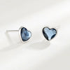 925 Sterling Silver Heart Pendant Necklace With Zircon Electroplated Heart Shaped Cross Chain Fashion Clavicle Necklace Gift