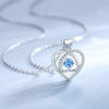 Sterling Silver Heart Shape Light Luxury Necklace