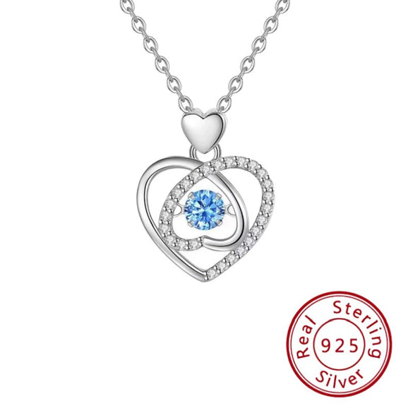 Sterling Silver Heart Shape Light Luxury Necklace