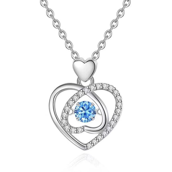 Sterling Silver Heart Shape Light Luxury Necklace