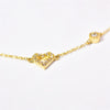 Sterling Silver Heart Shaped Diamond Plated Women's Bracelet