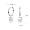 Sterling Silver Heart Shaped Fashion Cool Earrings For Women