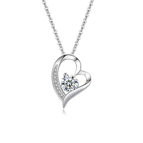 Sterling Silver Heartshaped Women's Necklace