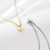 Sterling Silver Heartshaped Zircon Clavicle Chain Necklace