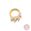 Sterling Silver 925 Hiphop Cartilage Puncture Earrings Nose Ring Lip Ring Body Jewelry Antiallergy Geometric Electroplated For Female And Male