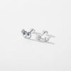 925 Sterling Silver Hollow Eyes Eyelash Arrow Women's Fashion Asymmetric Earrings With Diamond Design