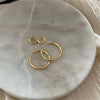 925 Sterling Silver Hoop Earrings With Letters Numbers Text Electroplated