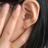 925 Sterling Silver Hoop Earrings With Letters Numbers Text Electroplated