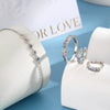 925 Sterling Silver Inlaid Zircon Heart Jewelry Set With Light Luxury Niche Style