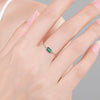 Sterling Silver Inlaid Zircon Ring Geometric Original Design Jewelry