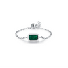 Sterling Silver Inlaid Zircon Ring Geometric Original Design Jewelry