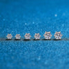 Sterling Silver Inlay Gem Moissanite High Carbon Diamond Ear Studs