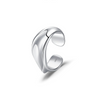 925 Sterling Silver Ins Shaped Liquid Metal Ear Clip Earring For Girls With Electroplating