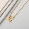 Sterling Silver Letter Pendant Necklace With Simple Diamond Accents O Chain Clavicle Necklace For Women