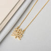 Sterling Silver Letter Pendant Necklace With Simple Diamond Accents O Chain Clavicle Necklace For Women