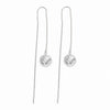 925 Sterling Silver Light Luxury Drop Shape Tassel Earrings Elegant Long Beaded Dangle Earrings For Women