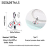 Sterling Silver Lipstick Perfume Threepiece Set Charm Diy Bracelet Jewelry Accessories Dripping Oil
