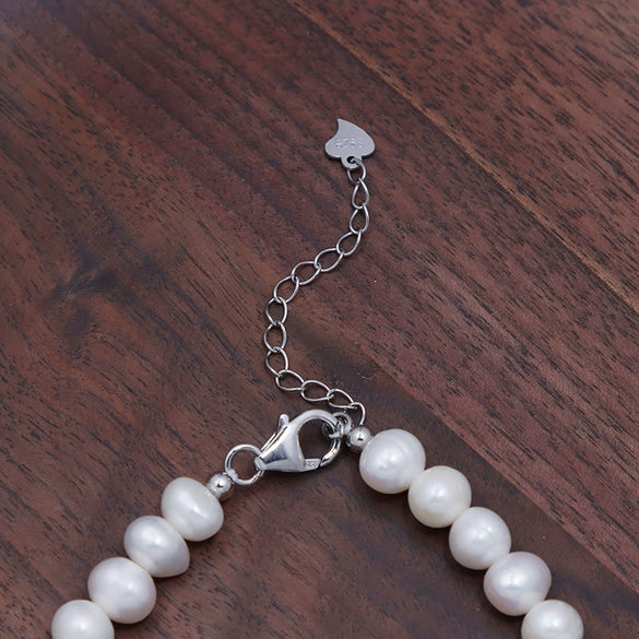 Sterling Silver Lobster Clasp Tail Chain Diy Handmade Pearl Necklace Jewelry With Electroplating Treatment