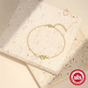 925 Sterling Silver Love Bow Geometric Minimalist Electroplated Pearl Bracelet For Women