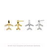 Sterling Silver Micropaved Stone Airplane Style Earrings With Electroplating