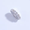 Sterling Silver Micropaved Zircon Round Wheel Gear Spacer Gasket Handmade Diy Bracelet Beads
