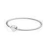 Sterling Silver Minimalist Geometric Bracelet With Round Clasp And Rose Gold Tone Finish For Unisex Jewelry Making