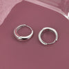925 Sterling Silver Minimalist Geometric Hoop Earrings For Women Light Luxury Style Silver Ear Buckle