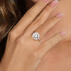 925 Sterling Silver Moissanite Pigeon Egg Ring With Classic Six Claw Design Electroplated For Women