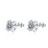 925 Sterling Silver Moissanite Single Stud Earring Geometric Cow Head Prong Set Electroplated Fine Jewelry