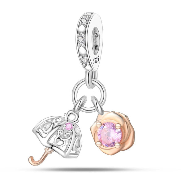 Sterling Silver Music Series Guitar Harp Bag Charm Beads Diy Jewelry Bracelet Accessories Dripping Oil Style