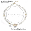 Sterling Silver Natural Freshwater Pearl Geometric Clavicle Necklace With Electroplating